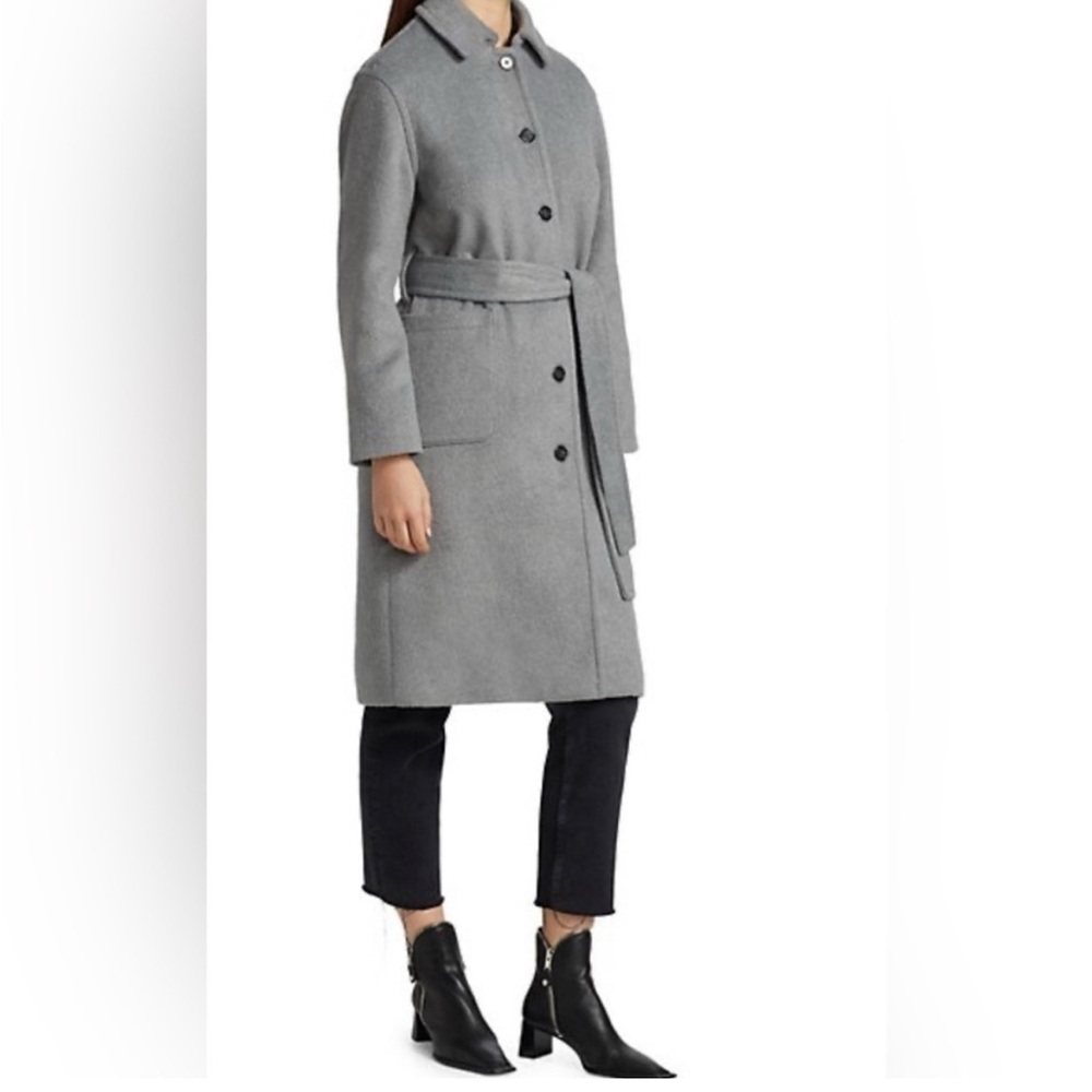 Rails Nadine wool dress coat heather gray small classic career minimalist preppy